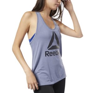 Reebok WOR Supremium Logo Muskelshirt Damen - Indigo - DE 175-EUL